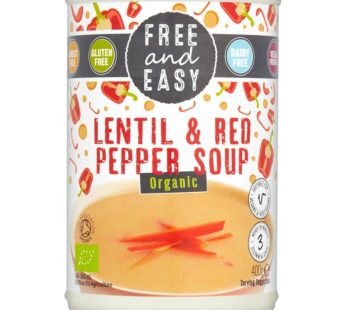 Free & Easy Organic Lentil & Red Pepper Soup (400 gr)
