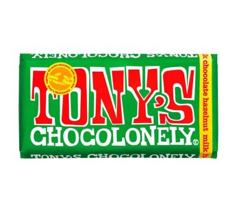 Tony’s Chocolonely Milk Chocolate and Hazelnut Bar (180g)
