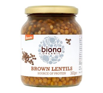 Biona Organic Brown Lentils In A Glass Jar (360 g)