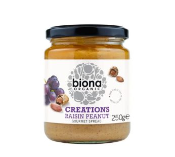 Biona Organic Raisin Peanut Gourmet Spread (250 g)