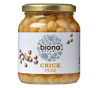 Biona Organic Chick Peas In Glass Jar (350 g)
