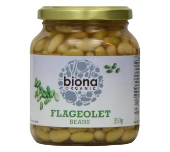Biona Organic Flageolet Beans In Glass Jar (350 g)