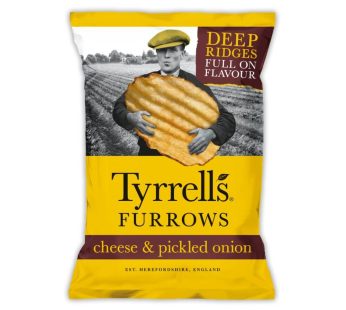 Tyrrells Mature Cheddar & Pickled Onion Furrows Crisps (150 g)