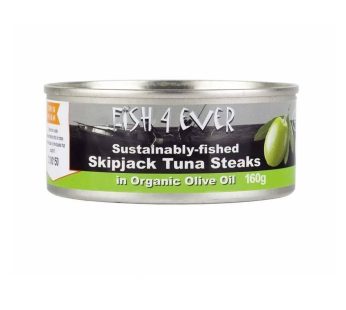 Fish 4 Ever Skipjack Tuna Steaks In Organic Olive Oil (160 g)
