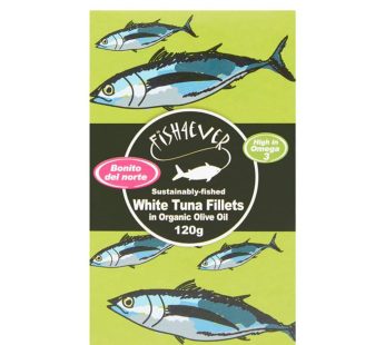 Fish 4 Ever White Tuna Fillets In Organic Olive Oil  (120 g)