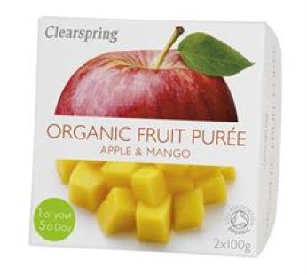 Clearspring Organic Fruit Puree Apple/Mango (2x100g)